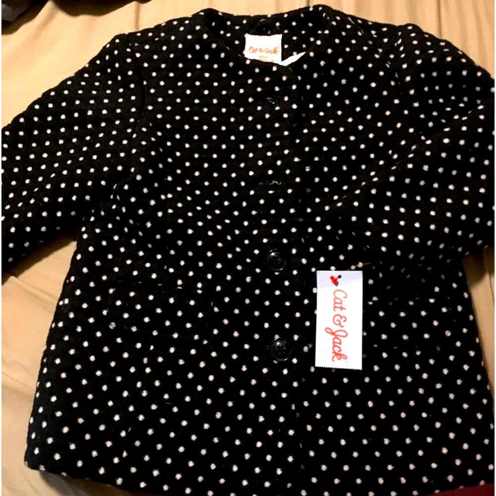 NWT 4T girls polka dot coat